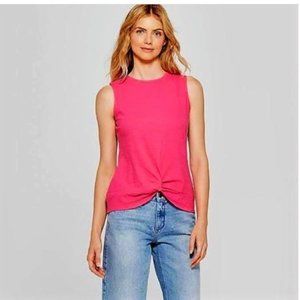 Pink Twist Front Tank-64-746